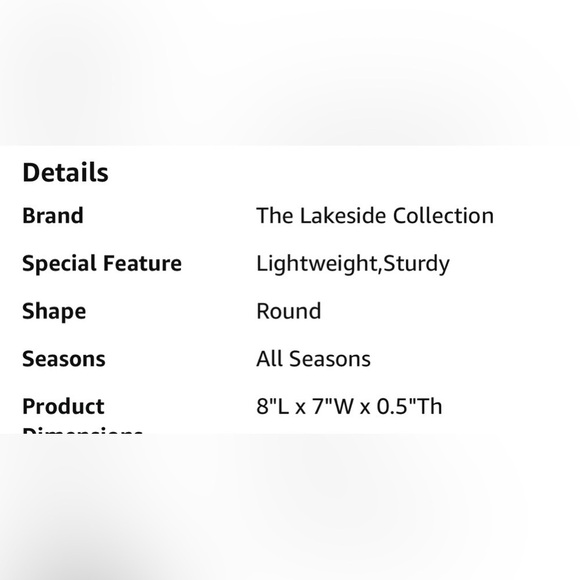 THE LAKESIDE COLLECTION NON BREAKABLE MELAMINE PLATE AMERICANO PLATES SET OF 4 - Picture 5 of 6